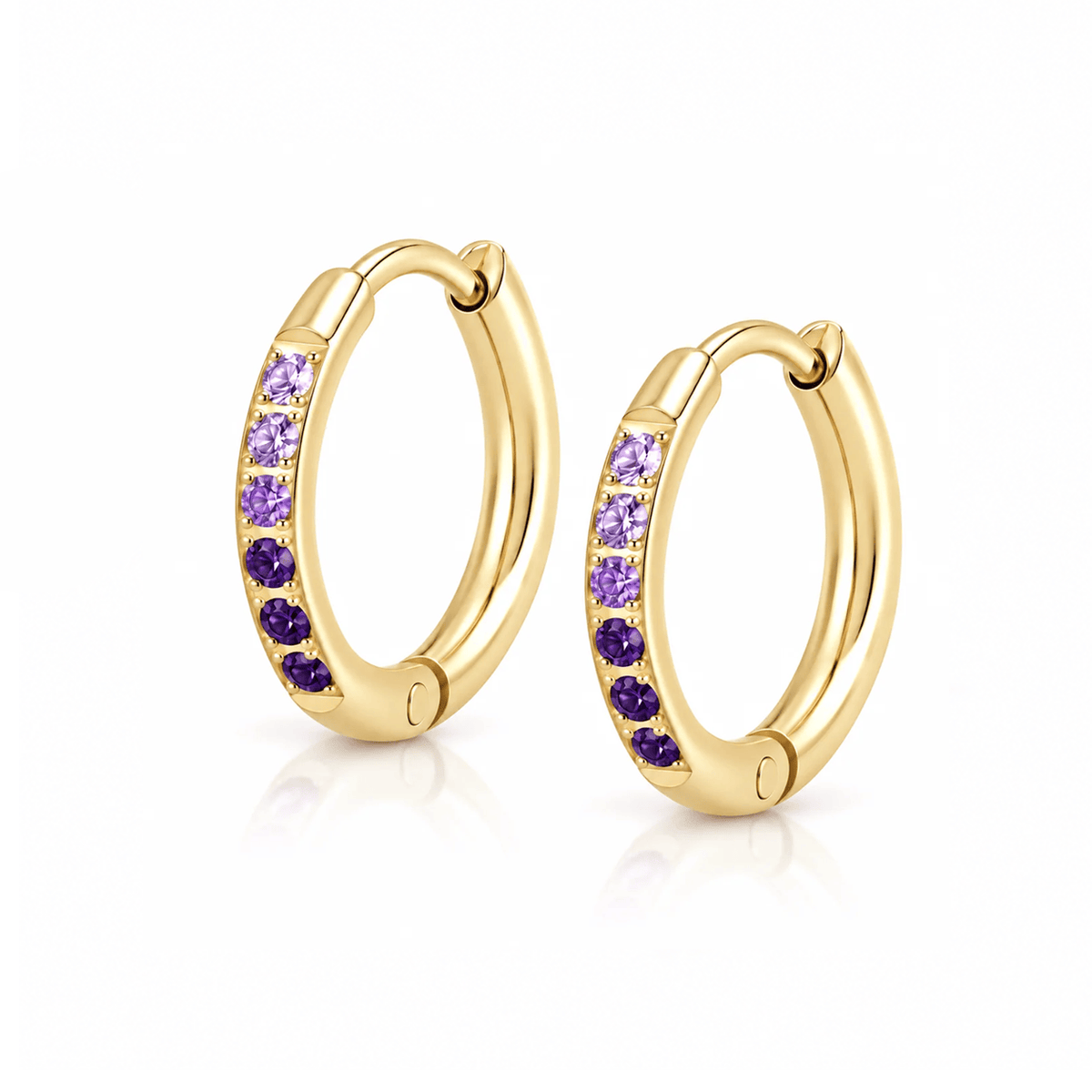 Violet Hoop Earrings
