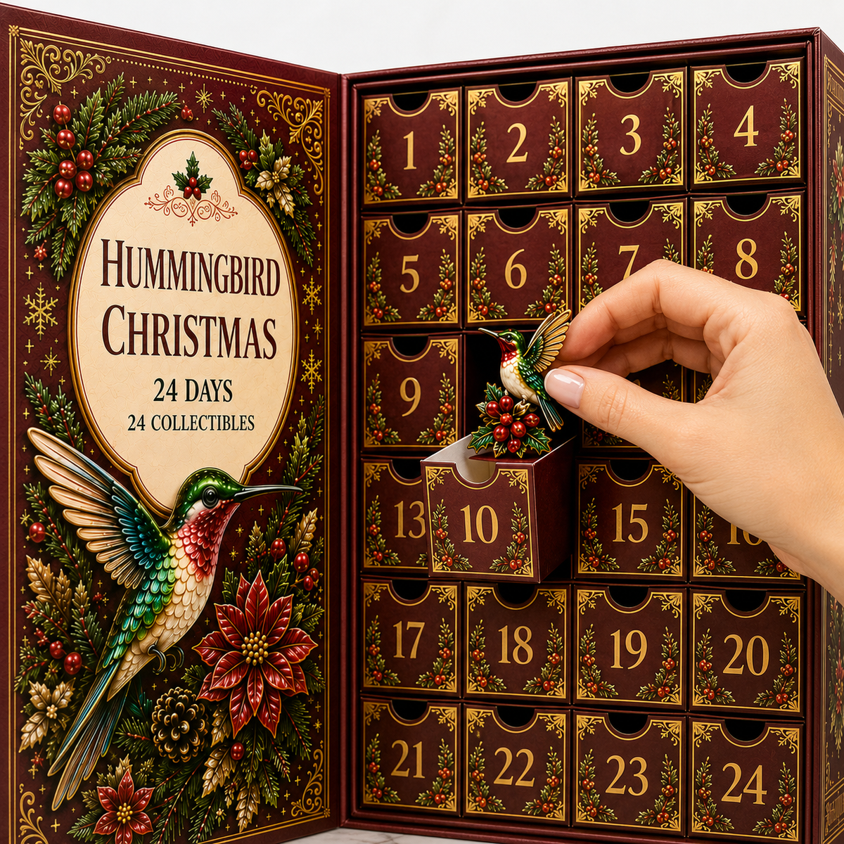 24-Day Advent Calendar Hummingbird Blind Box | Countdown Christmas Gift