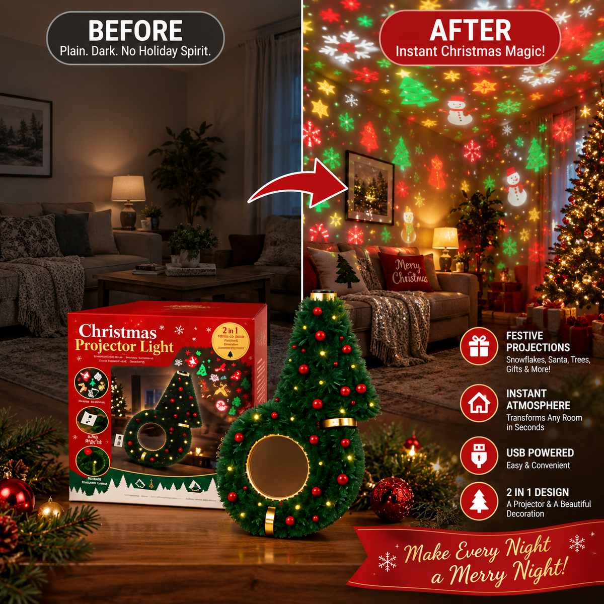 Hiraethore Christmas Projector