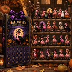 ✨24-Day Christmas Countdown Advent Calendar –Halloween Flamingo Ornament
