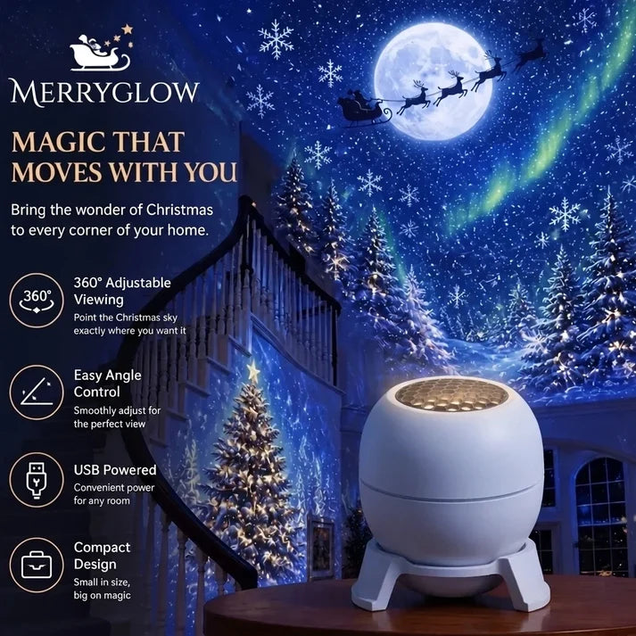 MerryGlow Christmas projection